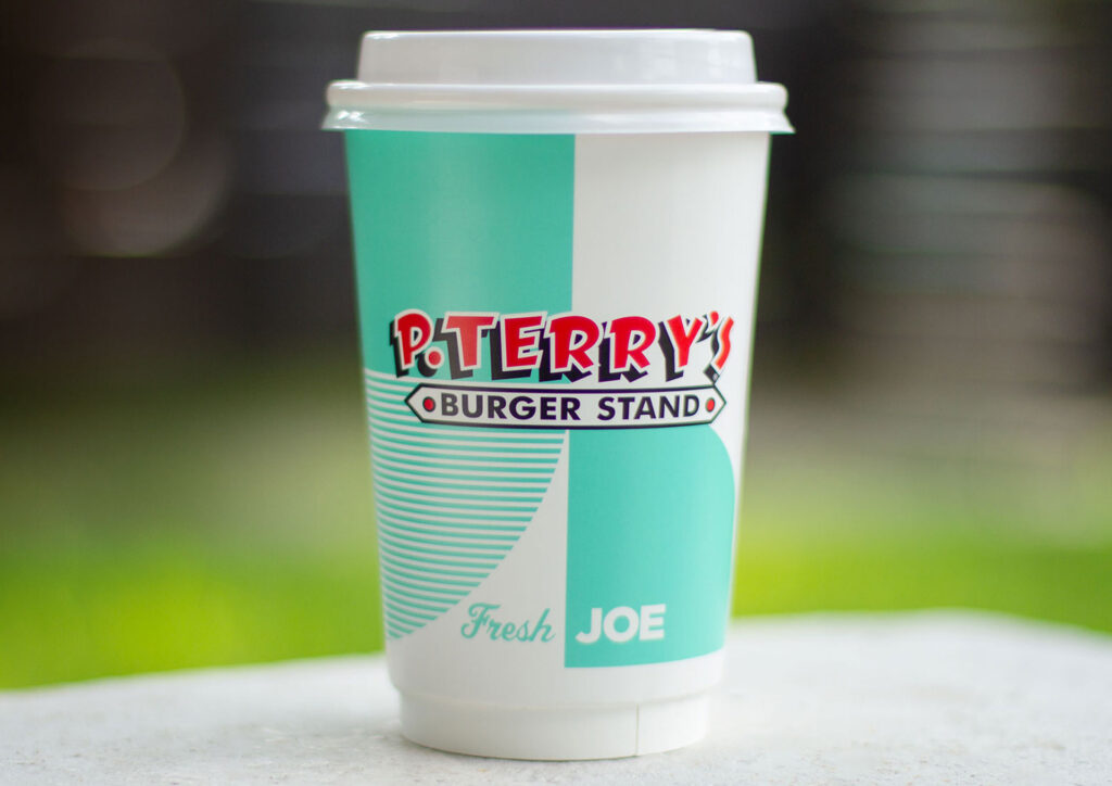 P.Terry's Burger Stand Coffee Cup Design