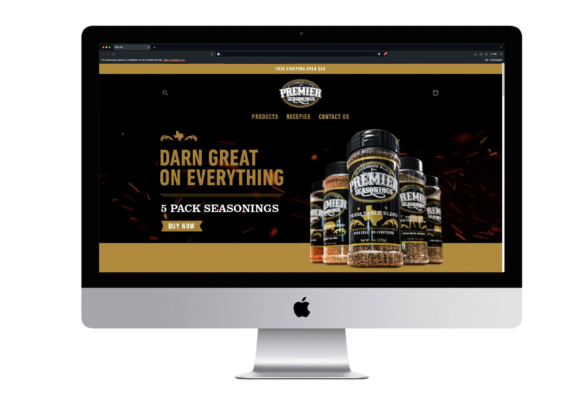 Premier Seasonings Website Design and Shopify Development