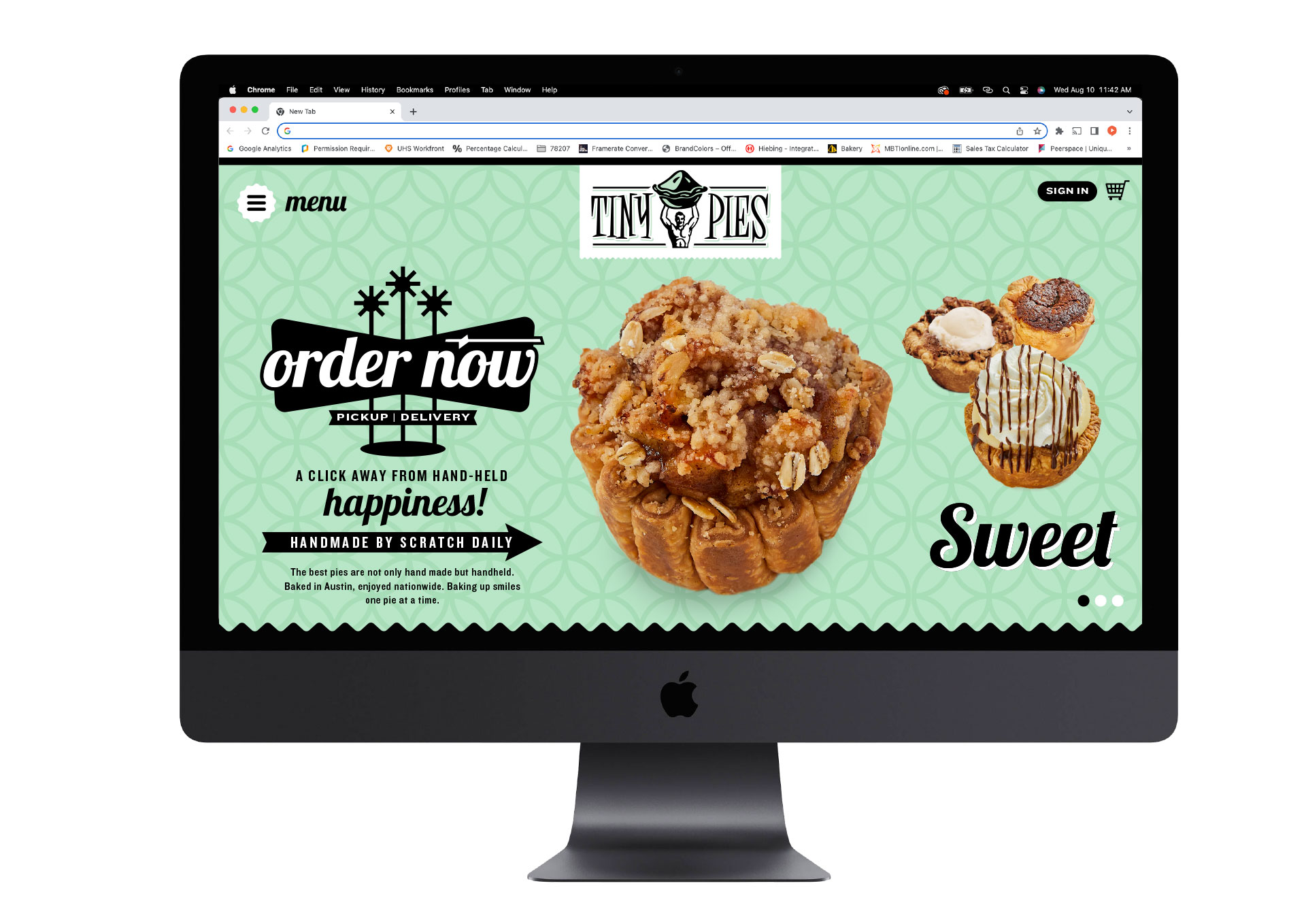 Tiny Pies Website Design